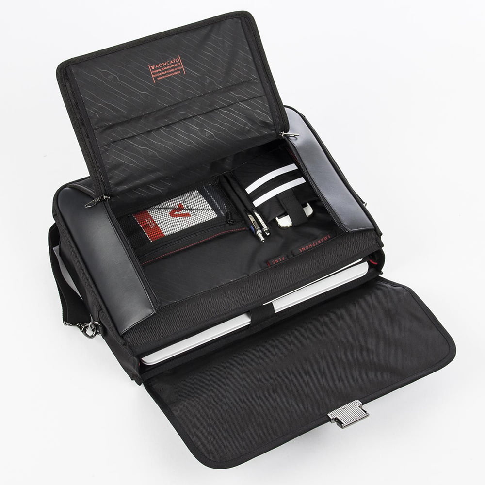Портфель для ноутбука Roncato 2122 Biz 2.0 Laptop Briefcase 15.6″ 2122-01 01 Black - фото №2