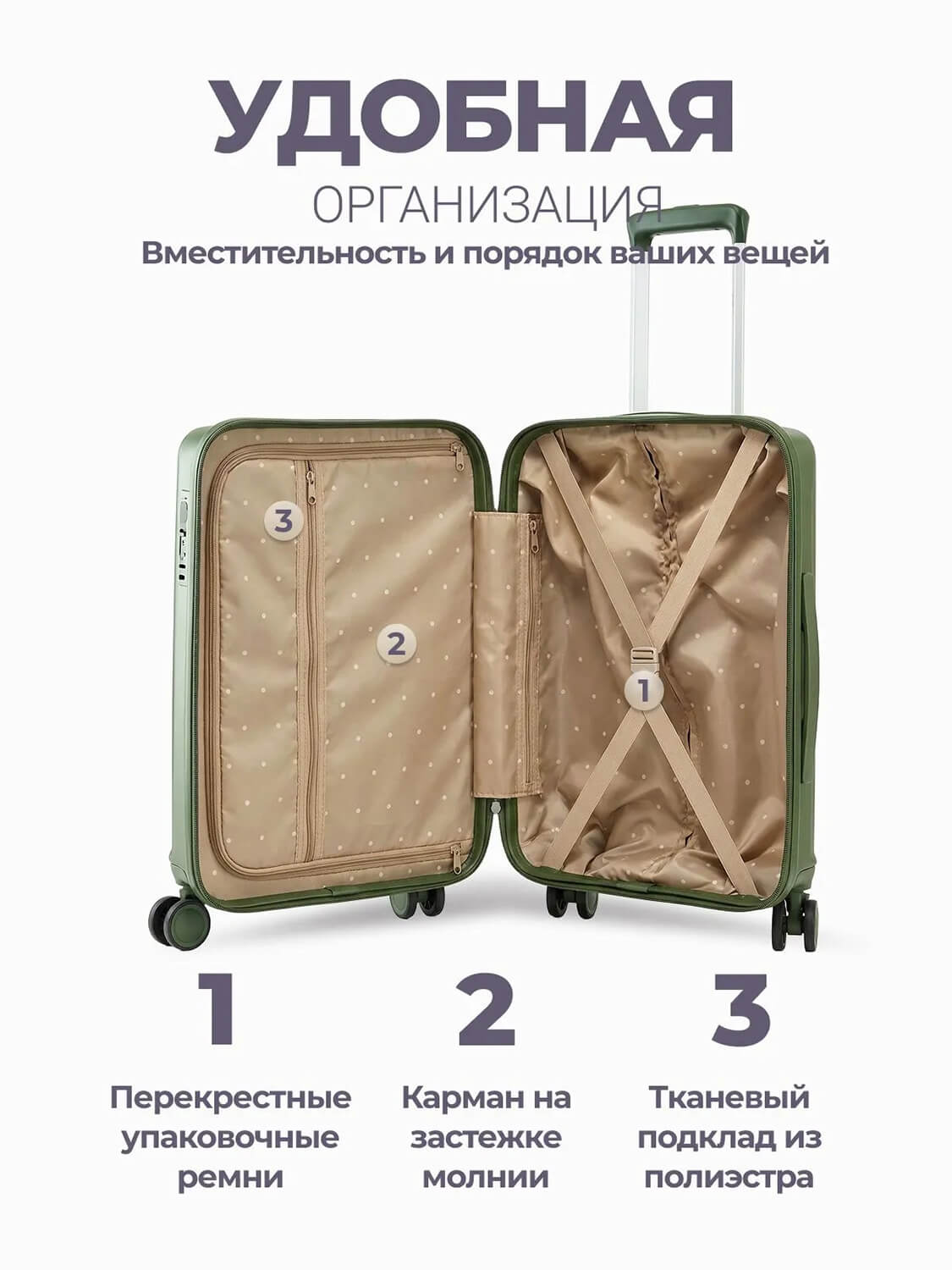 Чемодан на колесах Conwood CD-PPT036-TS Synth Spinner S 55 см