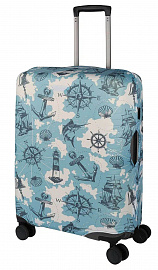Чехол на средний чемодан Eberhart EBH812-M Ocean Trip Light Blue Suitcase Cover M