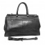 Кожаная дорожная сумка Diamond 9133-1 52 см с плечевым ремнем 9133-1 Black Чёрный - фото №2