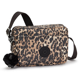 Сумка женская на плечо Kipling KI62376JP Abanu M Medium Crossbody Wild Leopard