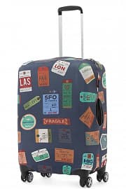 Чехол на средний чемодан Eberhart EBH586-M Travel Stickers Suitcase Cover M