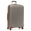 Чемодан премиум с кожаной отделкой Roncato 5222 E-Lite M Trolley 72 см 5222-3445 3445 Titanium/Cognac - фото №1