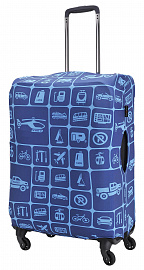 Чехол на большой чемодан Eberhart EBH398-L Blue Squares Suitcase Cover L/XL