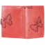 Обложка с бабочками для паспорта и автодокументов Wanlima 0940053А2 из натуральной кожи 0940053А2 Красный - фото №3