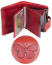 Женский маленький кошелек Wanlima с бабочками 0940096 из натуральной кожи с рамочным замком 0940096 Красный - фото №2