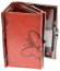 Женский средний кошелек с бабочками Wanlima 0940430А2 из натуральной кожи с рамочным замком  0940430А2 Красный - фото №3