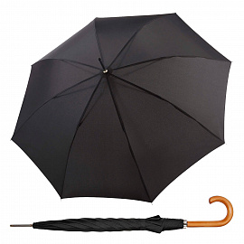 Зонт-трость автоматический с деревянной ручкой Doppler 740166 Fiber Stockholm Automatic купол 98 см