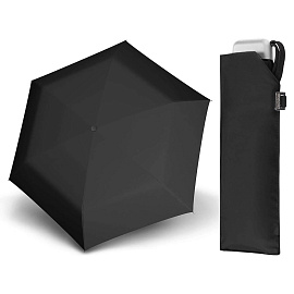 Зонт легкий плоский механический Doppler 722631 Carbonsteel Mini Slim Uni купол 90 см