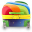 Детский чемодан Bouncie Радуга 1 Cappe Upright 44 см LG-16RB-RB01 Rainbo  Rainbow - фото №7