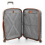Чемодан премиум с кожаной отделкой Roncato 5222 E-Lite M Trolley 72 см 5222-3445 3445 Titanium/Cognac - фото №2
