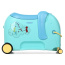 Детский чемодан-каталка с поворотными колесами Samsonite CT2-11001 Dream Rider Deluxe Elephant Blue