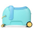 Детский чемодан-каталка с поворотными колесами Samsonite CT2-11001 Dream Rider Deluxe Elephant Blue