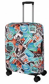 Чехол на средний чемодан Eberhart EBH813-M City Stickers Suitcase Cover M