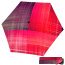 Зонт легкий плоский механический Doppler 722863 Carbonsteel Mini Slim купол 88 см 722865NO02 Noble Check Pink - фото №1