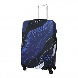 Чехол на средний чемодан Eberhart EBHP03-M Diagonal Purple Waves Suitcase Cover M