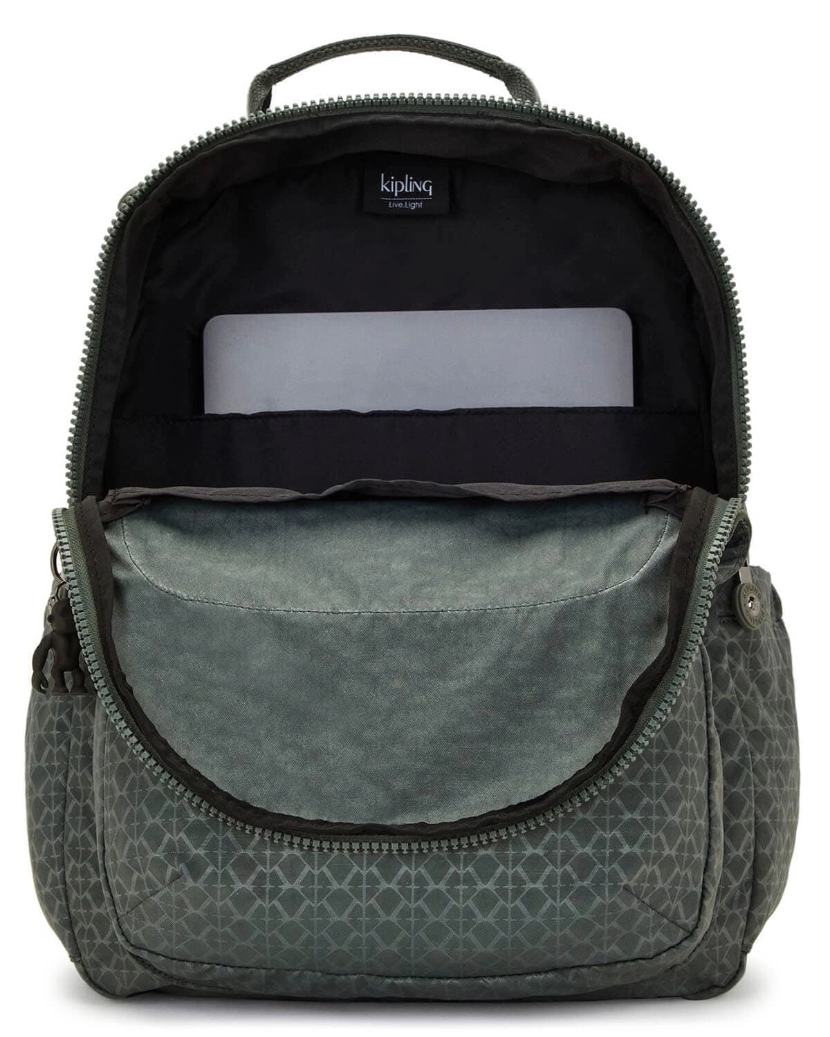 Рюкзак для ноутбука Kipling KI4034F6C Seoul Large Backpack 15″ Sign Green Emb