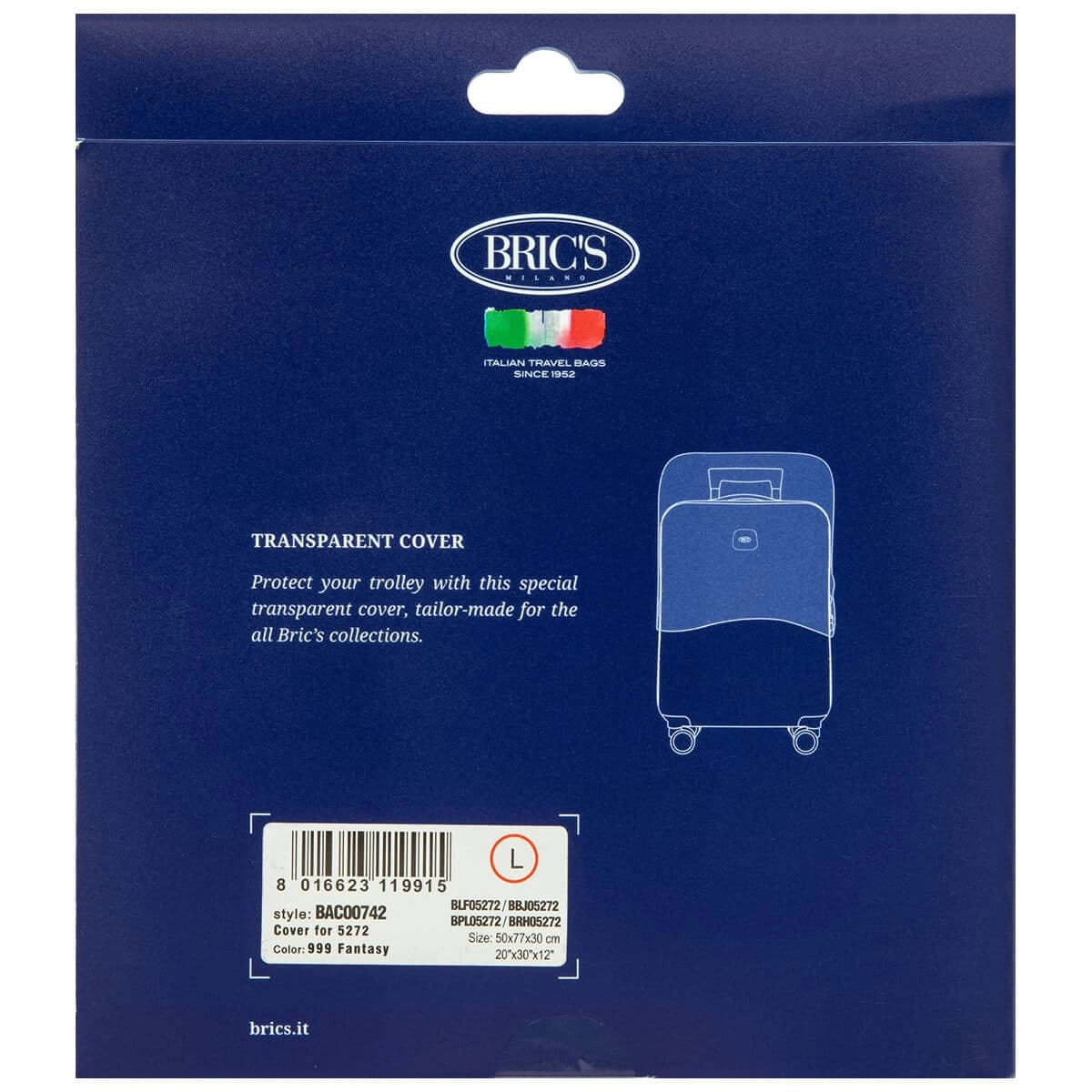 Чехол на большой чемодан 30″ Bric's BAC00742 Accessories Cover Trasparente L