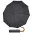Зонт мужской автоматический с деревянной ручкой Doppler 74866 Fiber Magic Mini Strong купол 99 см 74867FG03 Black Stars - фото №1