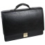 Кожаный классический портфель Ego Favorite 033-2799-01 с отделением для ноутбука 14″ 036-2799-01 Чёрный глянцевый - фото №1