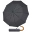 Зонт мужской автоматический с деревянной ручкой Doppler 74866 Fiber Magic Mini Strong купол 99 см 74867FG01 Check Black - фото №1